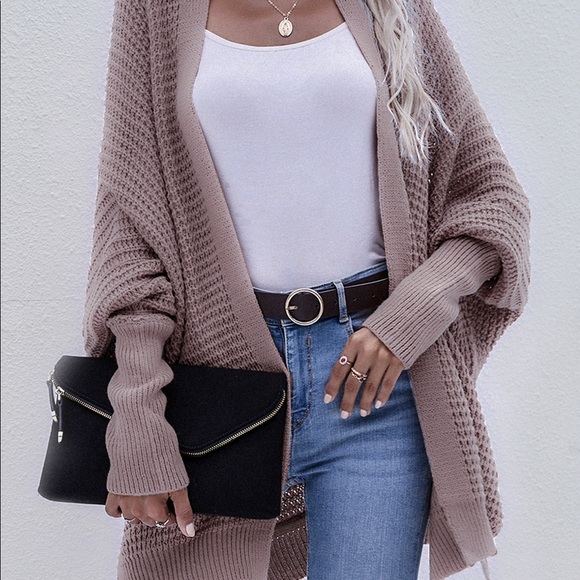 Bat Sleeves Loose Fit Cardigan Taro - Picture 4 of 6